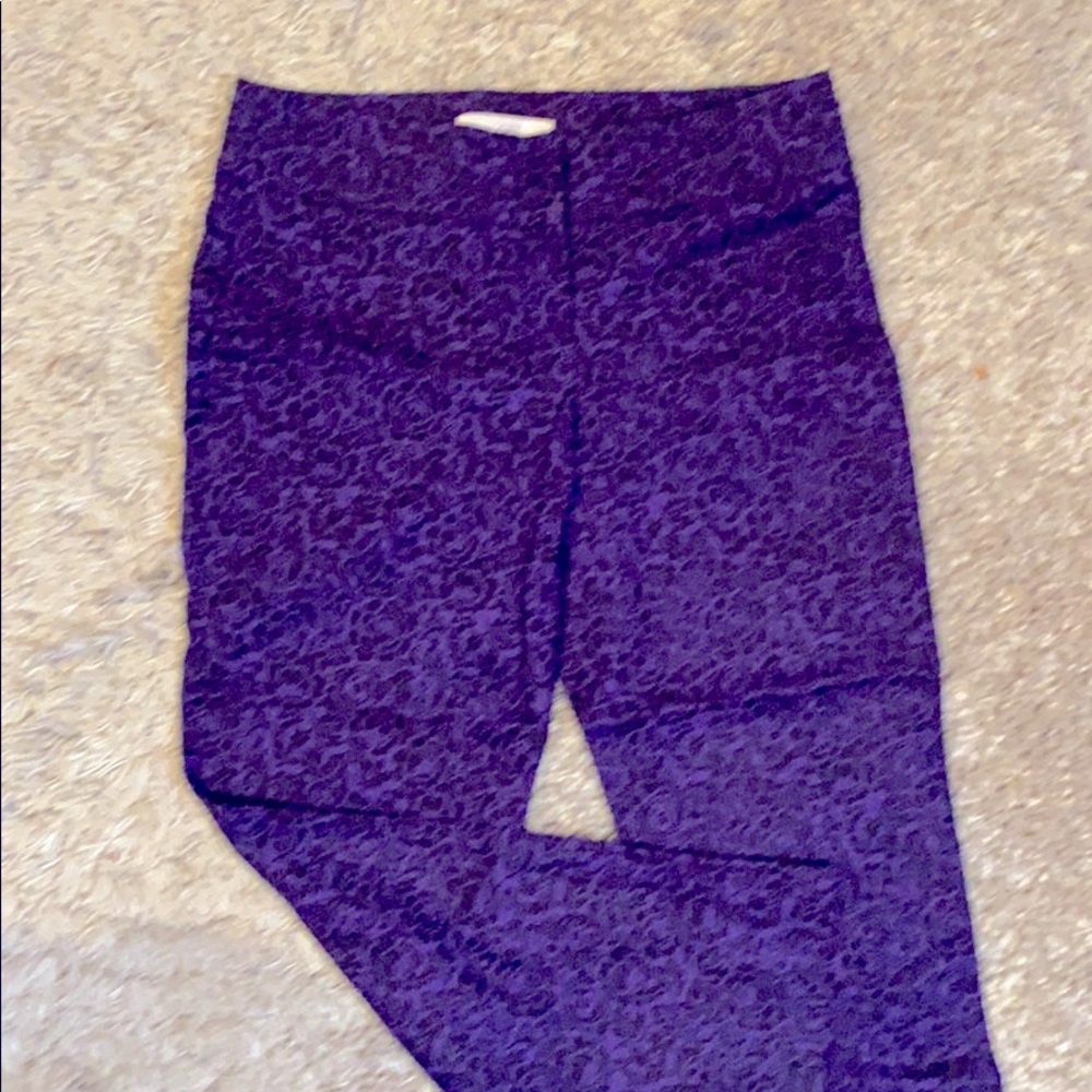 Loft Marisa pants in purple and black